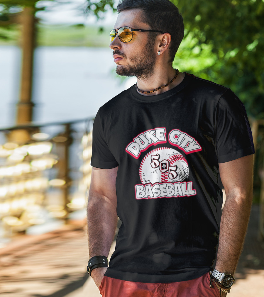 Duke City Baseball 505 Zia Symbol And Baseball T-Shirt