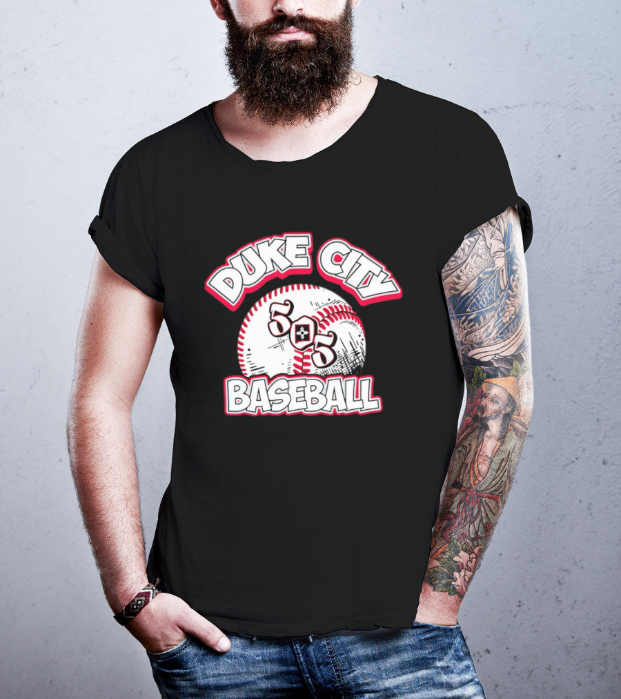 Duke City Baseball 505 Zia Symbol And Baseball T-Shirt