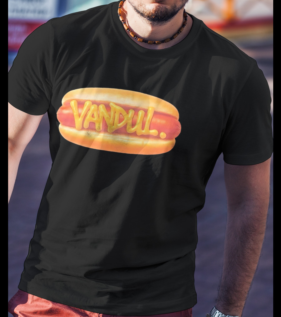Vandul Mustard Hot Dog Bold Typeface T-Shirt