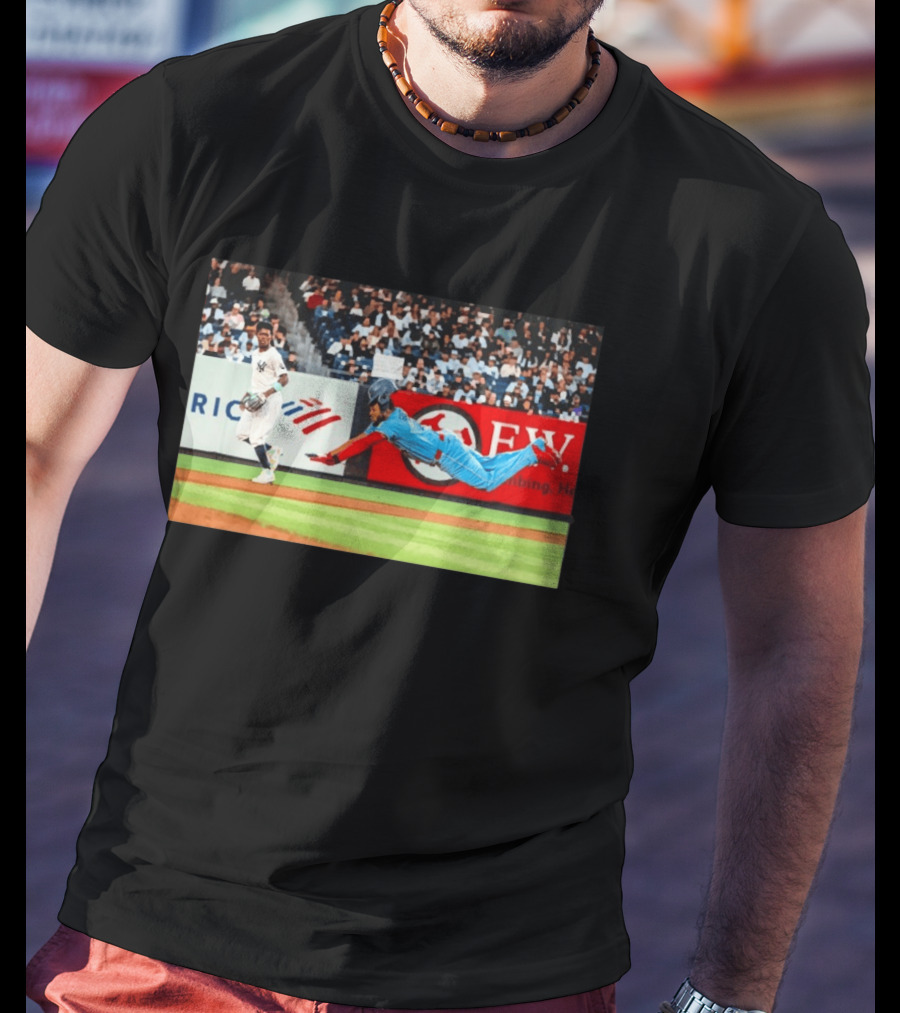 Vladimir Guerrero Jr Toronto Blue Jays Dive Action Baseball T-Shirt