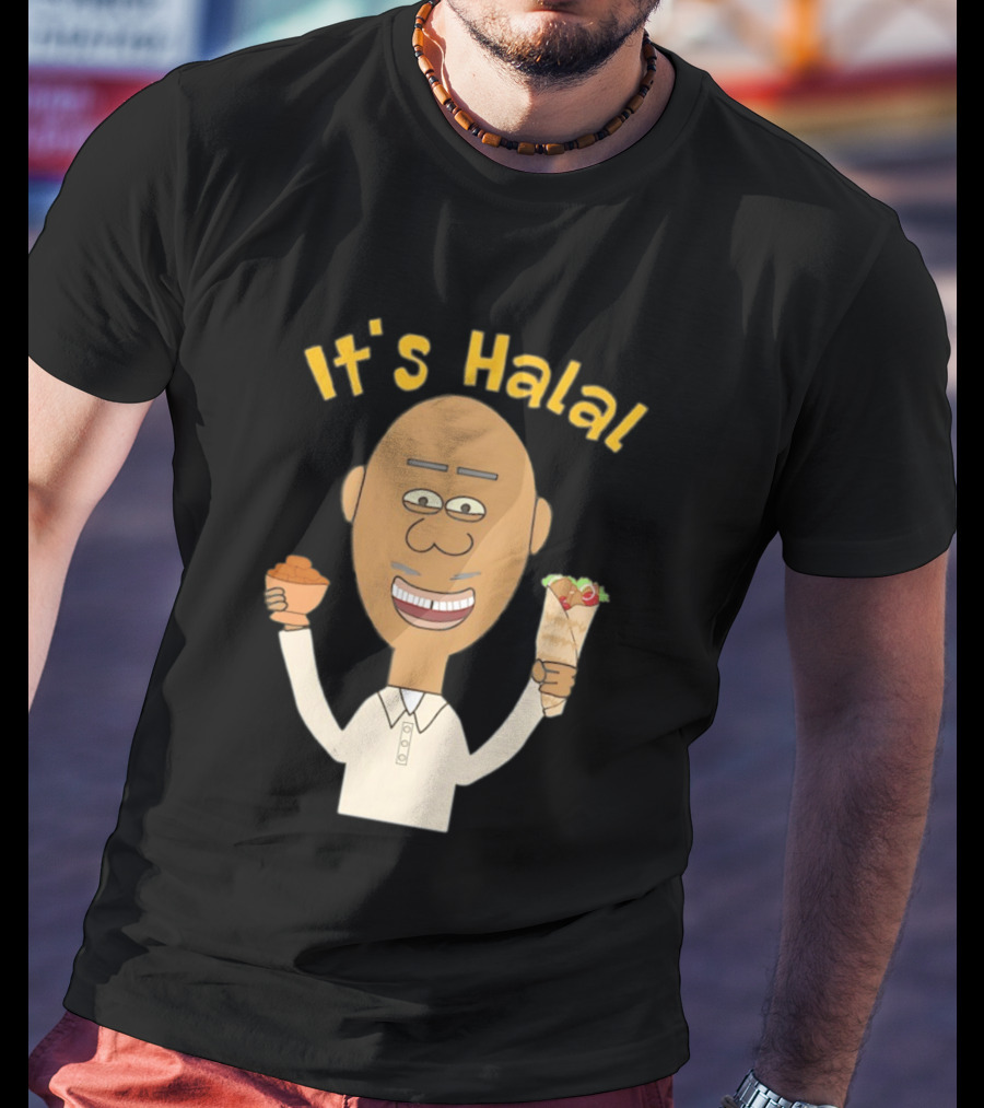 It's Halal Man With Dates And Kebab Celebrating Ramadan T-Shirt