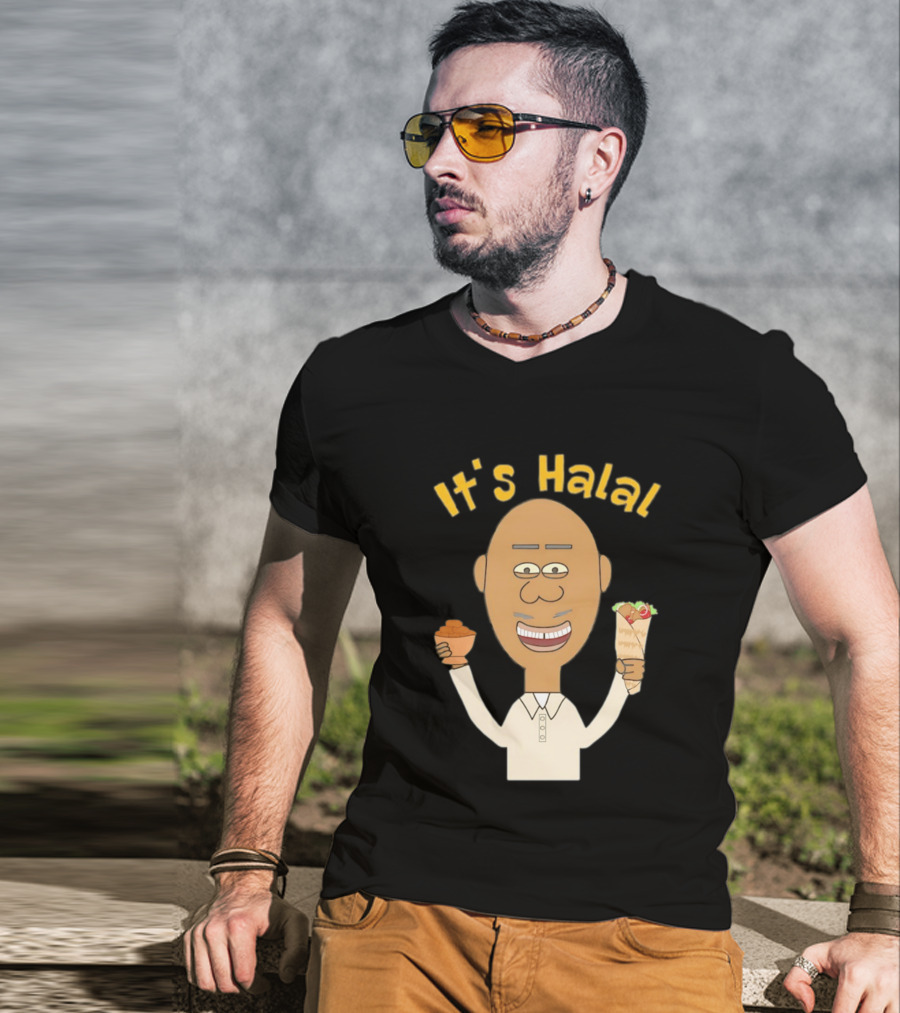 It's Halal Man With Dates And Kebab Celebrating Ramadan T-Shirt