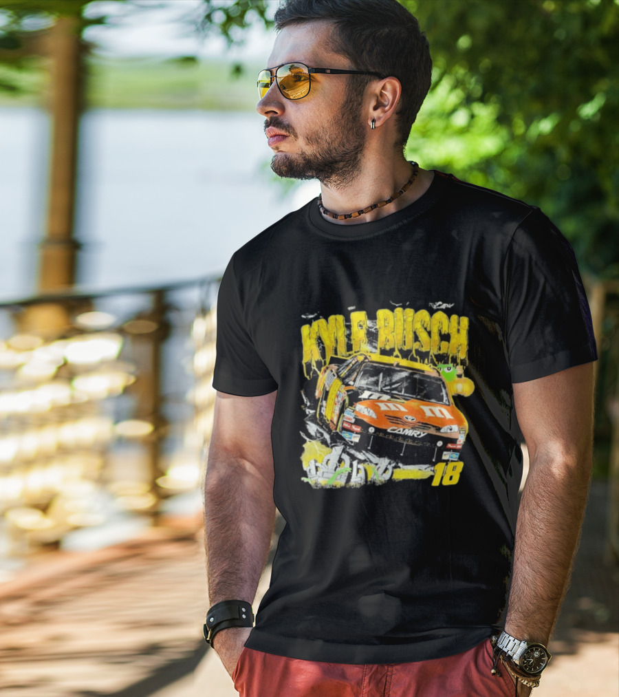 Kyle Busch M&M Racing 18 Zombie Halloween Car T-Shirt