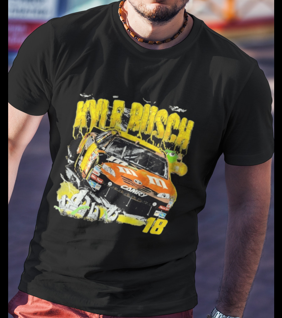 Kyle Busch M&M Racing 18 Zombie Halloween Car T-Shirt