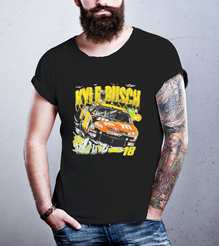Kyle Busch M&M Racing 18 Zombie Halloween Car T-Shirt
