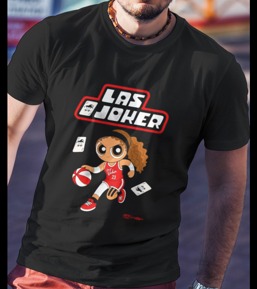 Las Joker 23 Basketball Character Red Number Cards T-Shirt