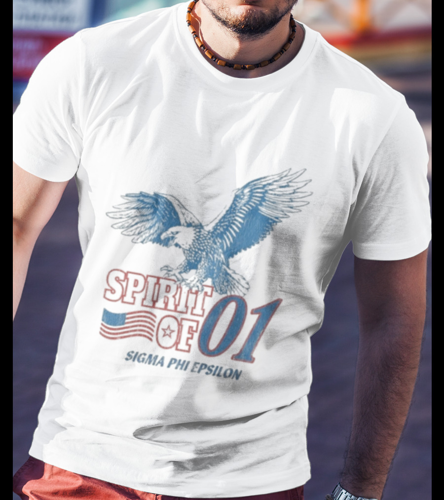 Spirit Of 01 Sigep Fraternity Eagle And Flag T-Shirt