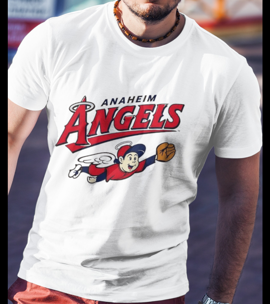 Anaheim Angels Vintage Baseball Flying T-Shirt