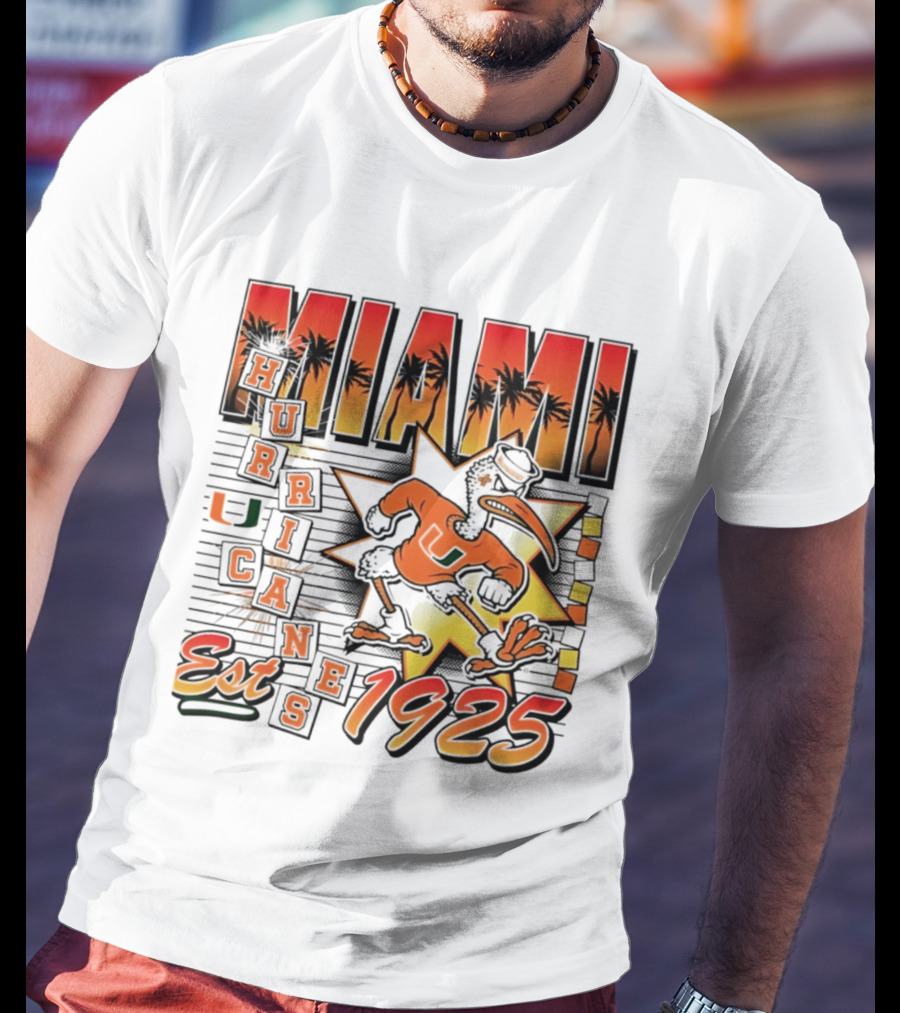 Miami Hurricanes Est 1925 Vintage Burst U Logo Ducks T-Shirt