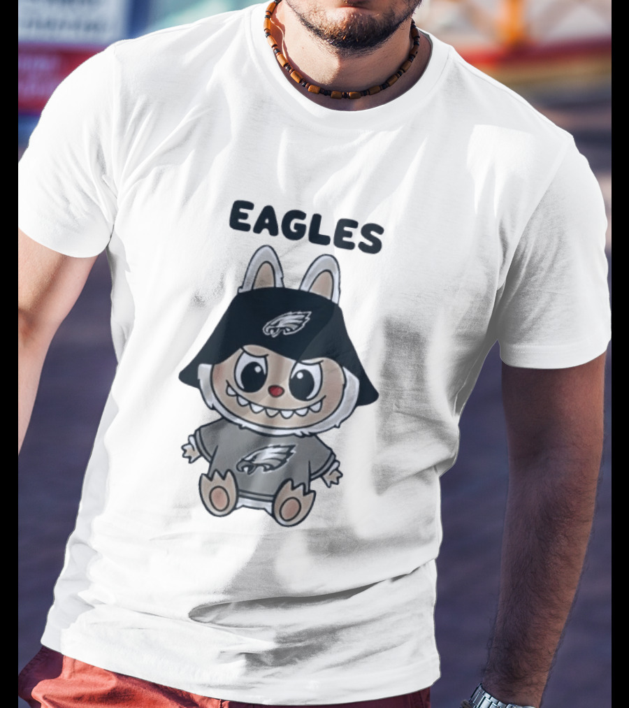 Philadelphia Eagles Labubu Character NFL Football T-Shirt