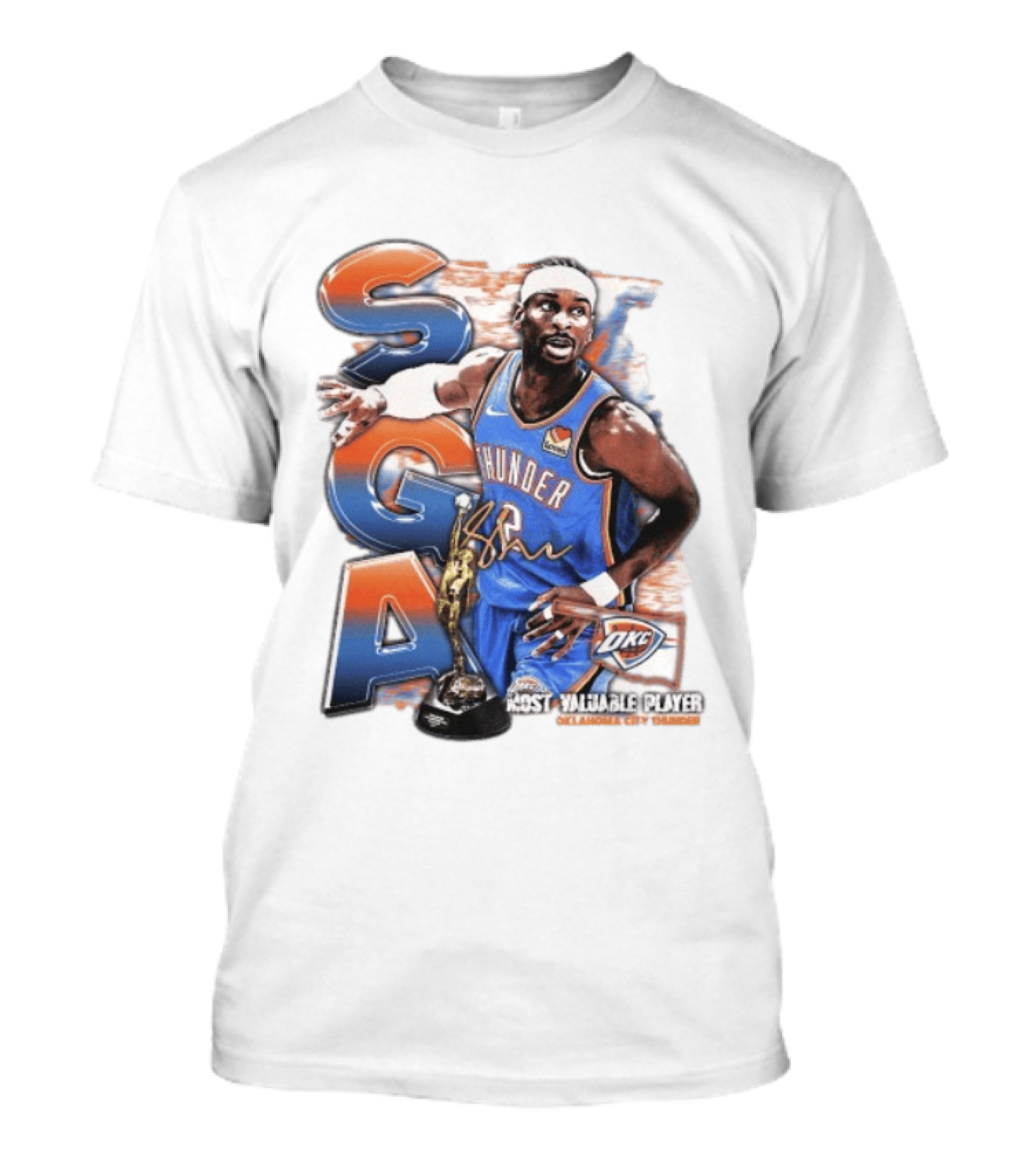 Shai Gilgeous Alexander SGA Oklahoma City Thunder Most Valuable Player T-Shirt