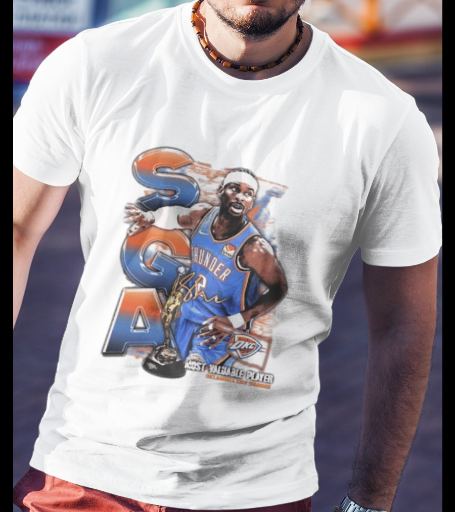 Shai Gilgeous Alexander SGA Oklahoma City Thunder Most Valuable Player T-Shirt