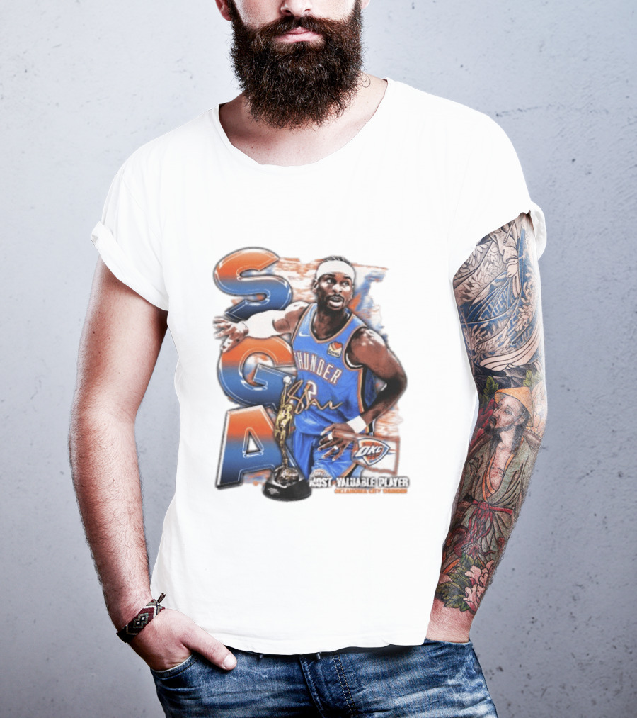 Shai Gilgeous Alexander SGA Oklahoma City Thunder Most Valuable Player T-Shirt