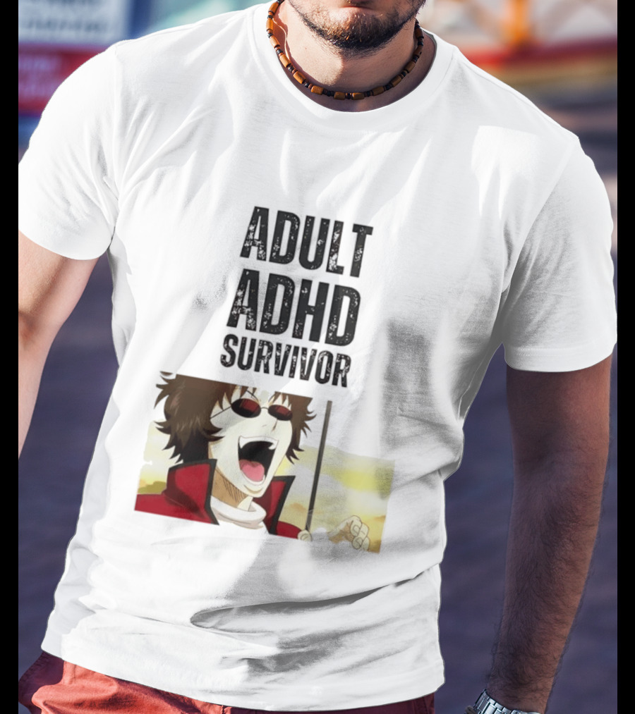 Sakamoto Tatsuma Anime Character Adult ADHD Survivor T-Shirt