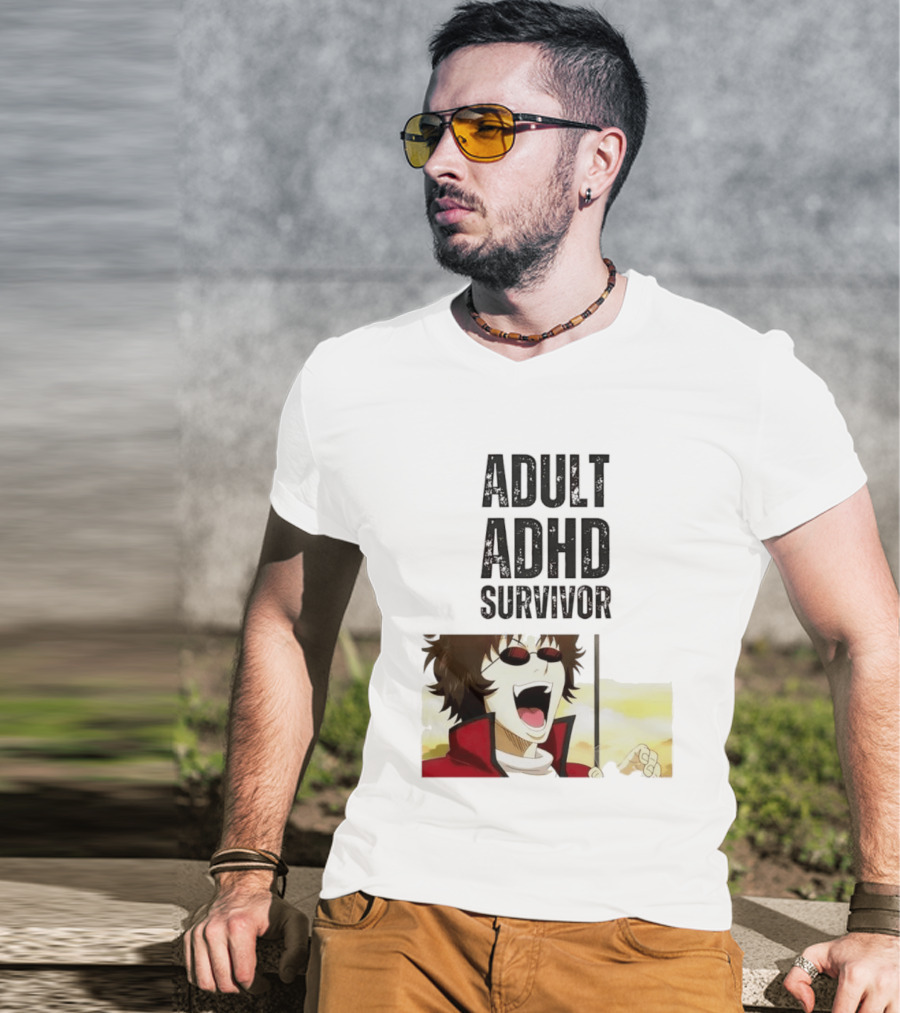 Sakamoto Tatsuma Anime Character Adult ADHD Survivor T-Shirt