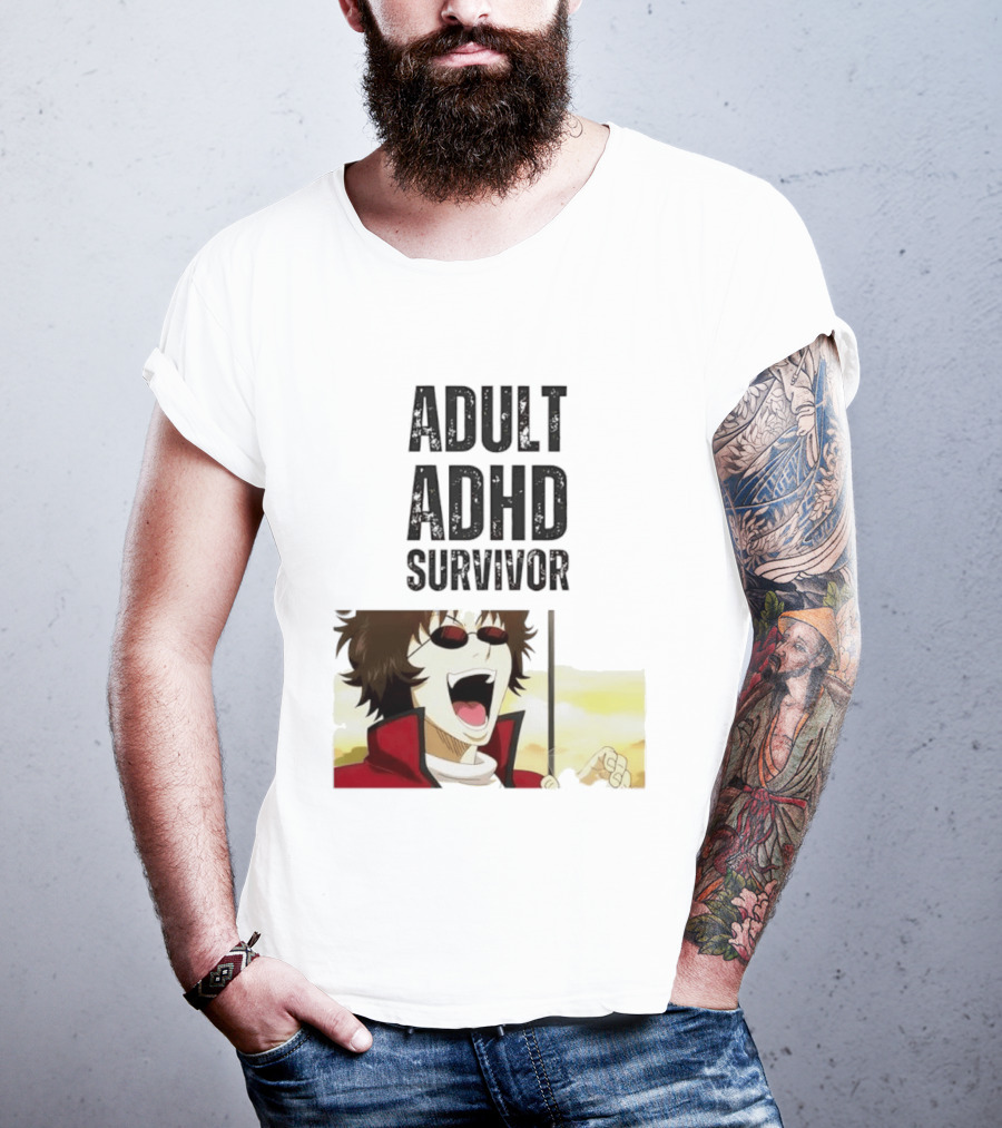 Sakamoto Tatsuma Anime Character Adult ADHD Survivor T-Shirt
