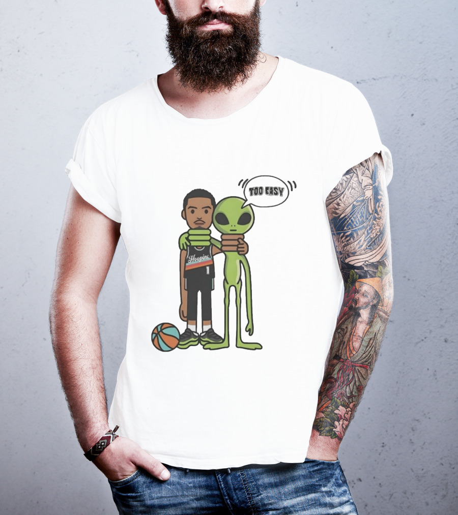 Too Easy Victor Wembanyama Hooping Alien San Antonio Spurs NBA Basketball T-Shirt