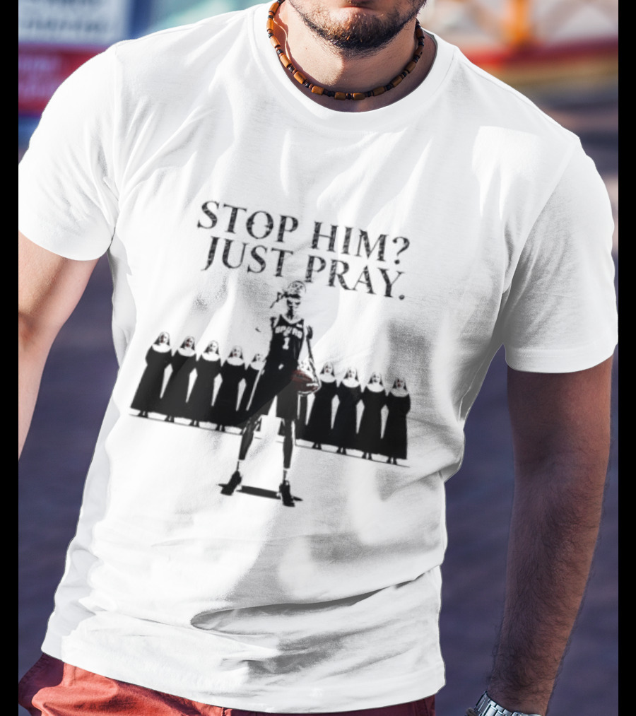Victor Wembanyama San Antonio Spurs NBA Stop Him Just Pray T-Shirt