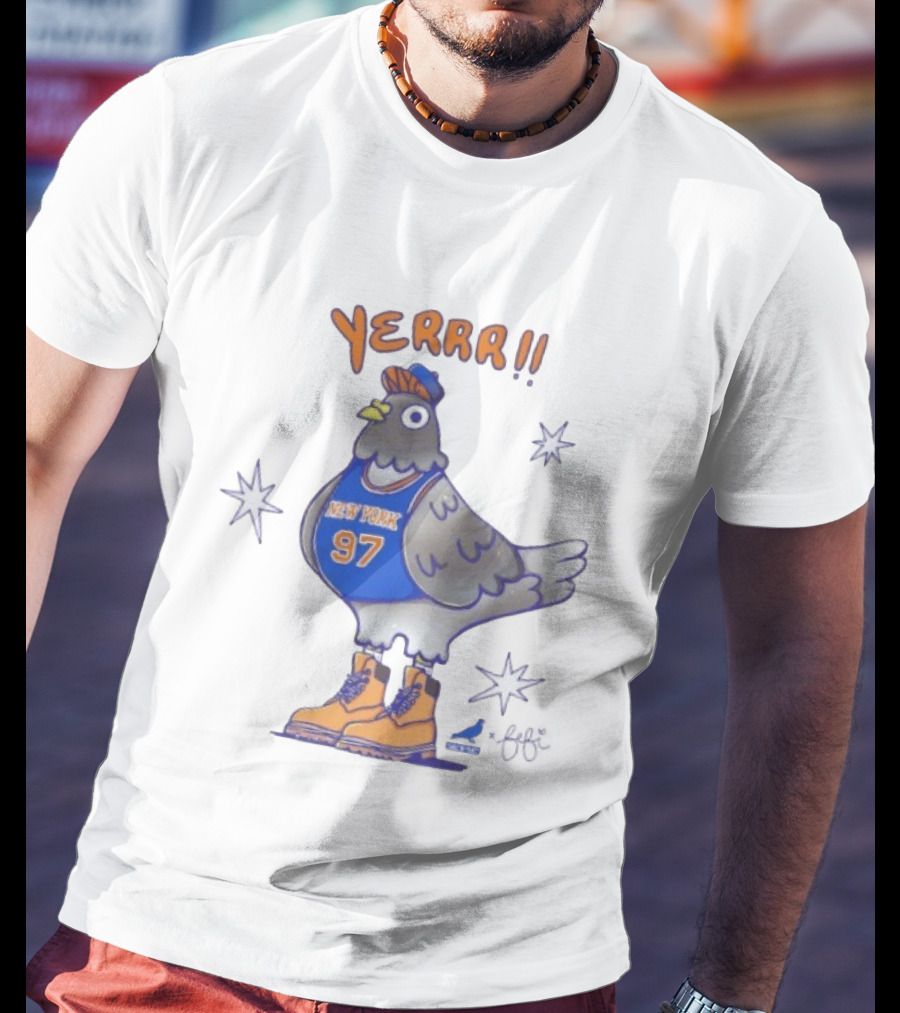 New York Knicks Yerrr Bird 97 Cartoon Sneakers T-Shirt