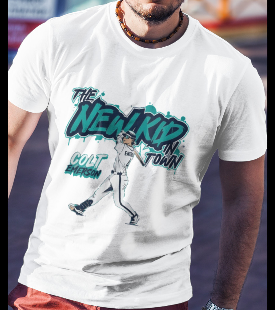 Seattle Mariners Colt Emerson The New Kid In Town MLB Baseball T-Shirt