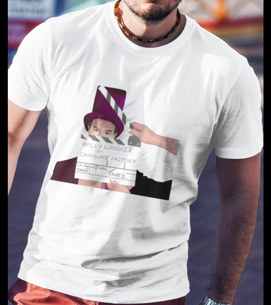 Max And Paddy Willy Wanker Chocolate Factory Movie Scene Take 1 T-Shirt