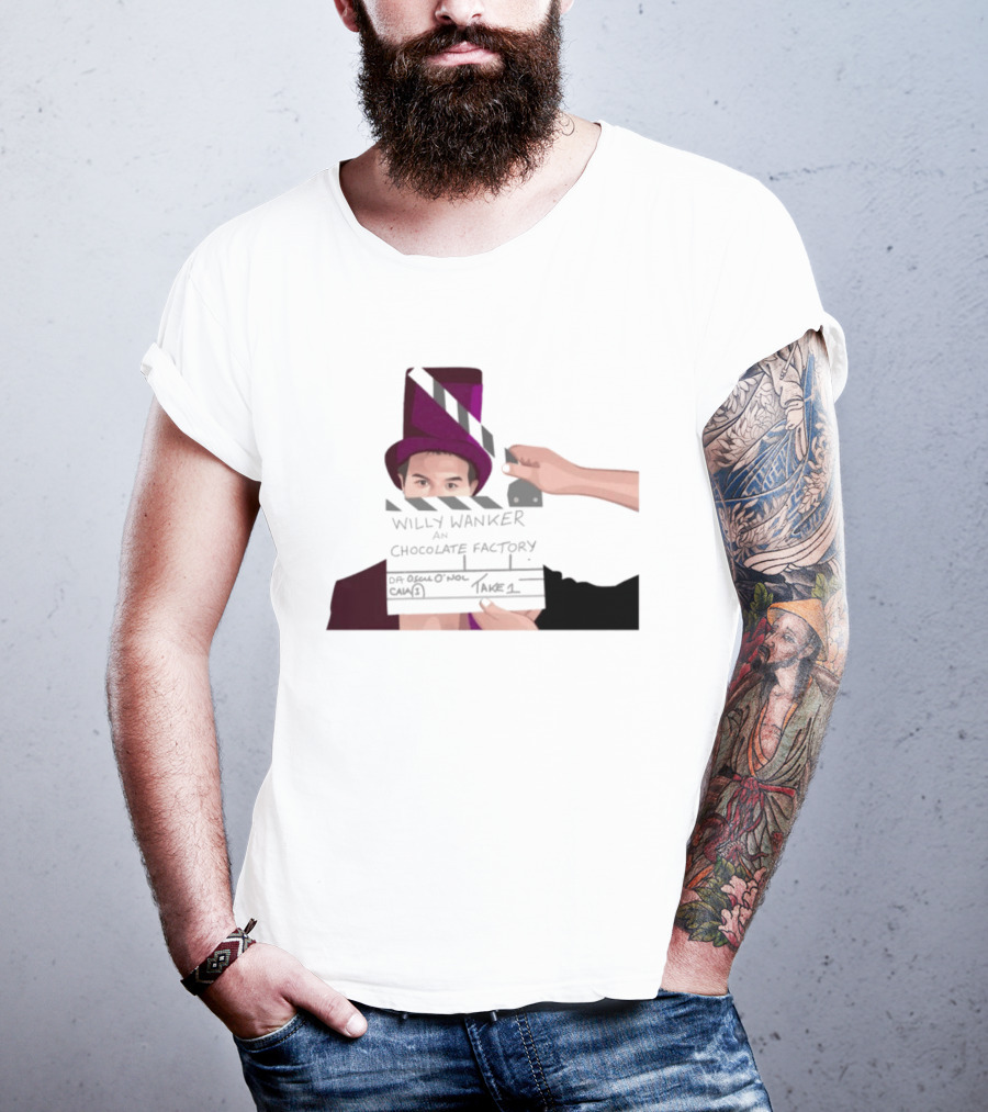 Max And Paddy Willy Wanker Chocolate Factory Movie Scene Take 1 T-Shirt