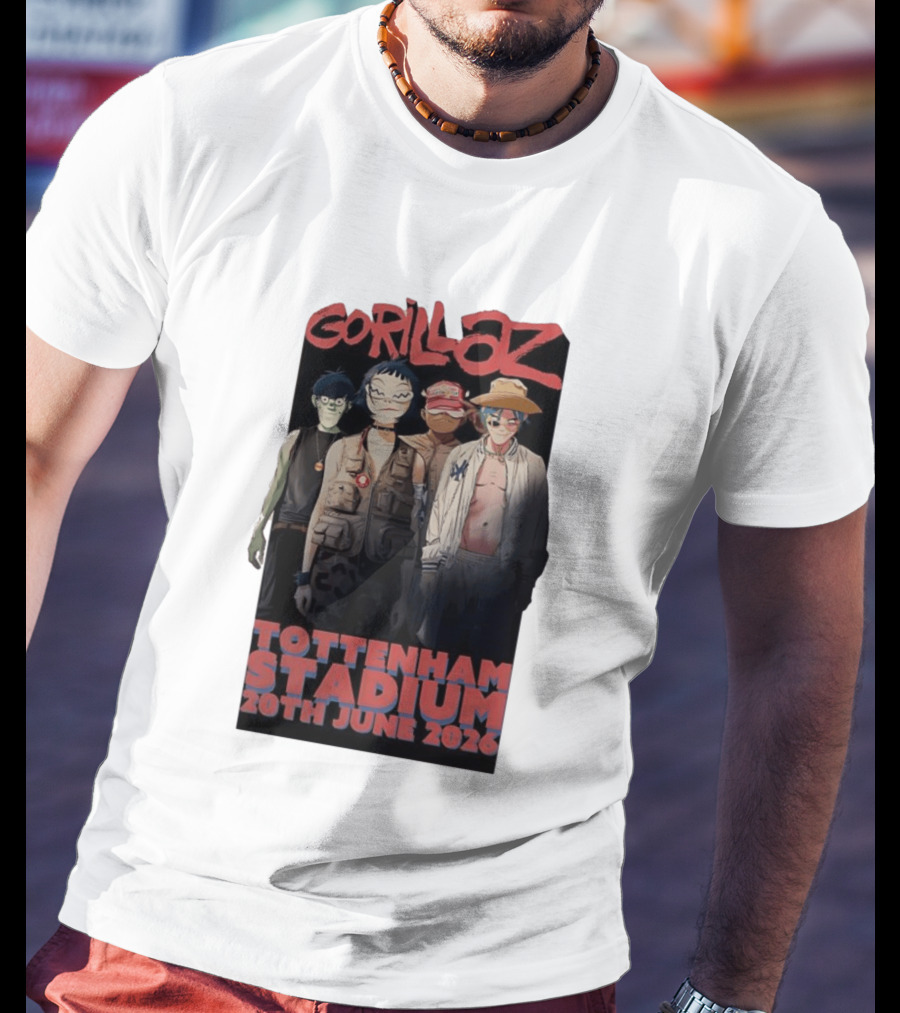 Gorillaz 2026 Tottenham Stadium London Concert 20th June T-Shirt