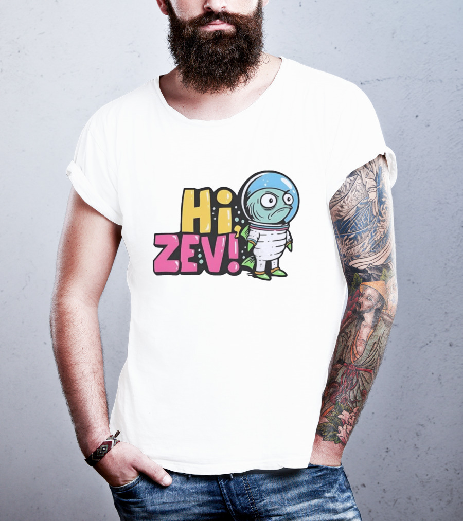 Hi Zev Astronaut Fish NBA New York Knicks Jalen Brunson Cartoon T-Shirt