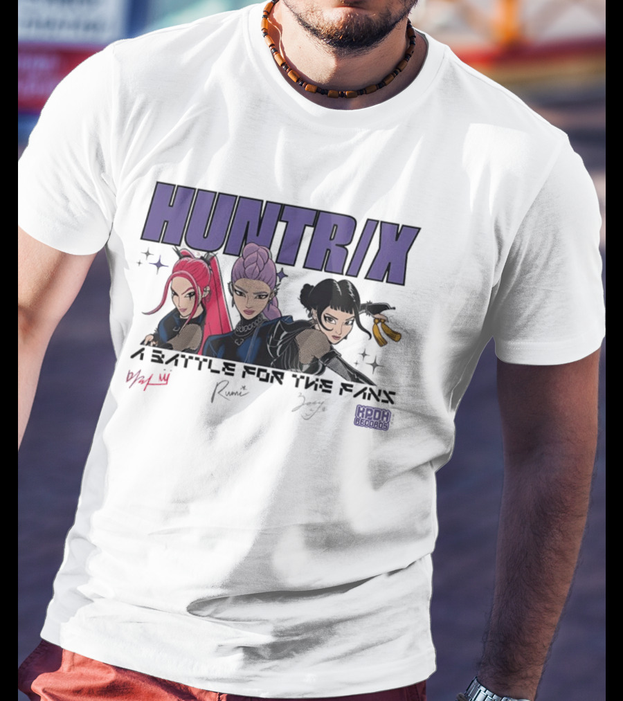 Huntrix A Battle For The Fans KPDH Records Rumi Zoey Jamalynn T-Shirt
