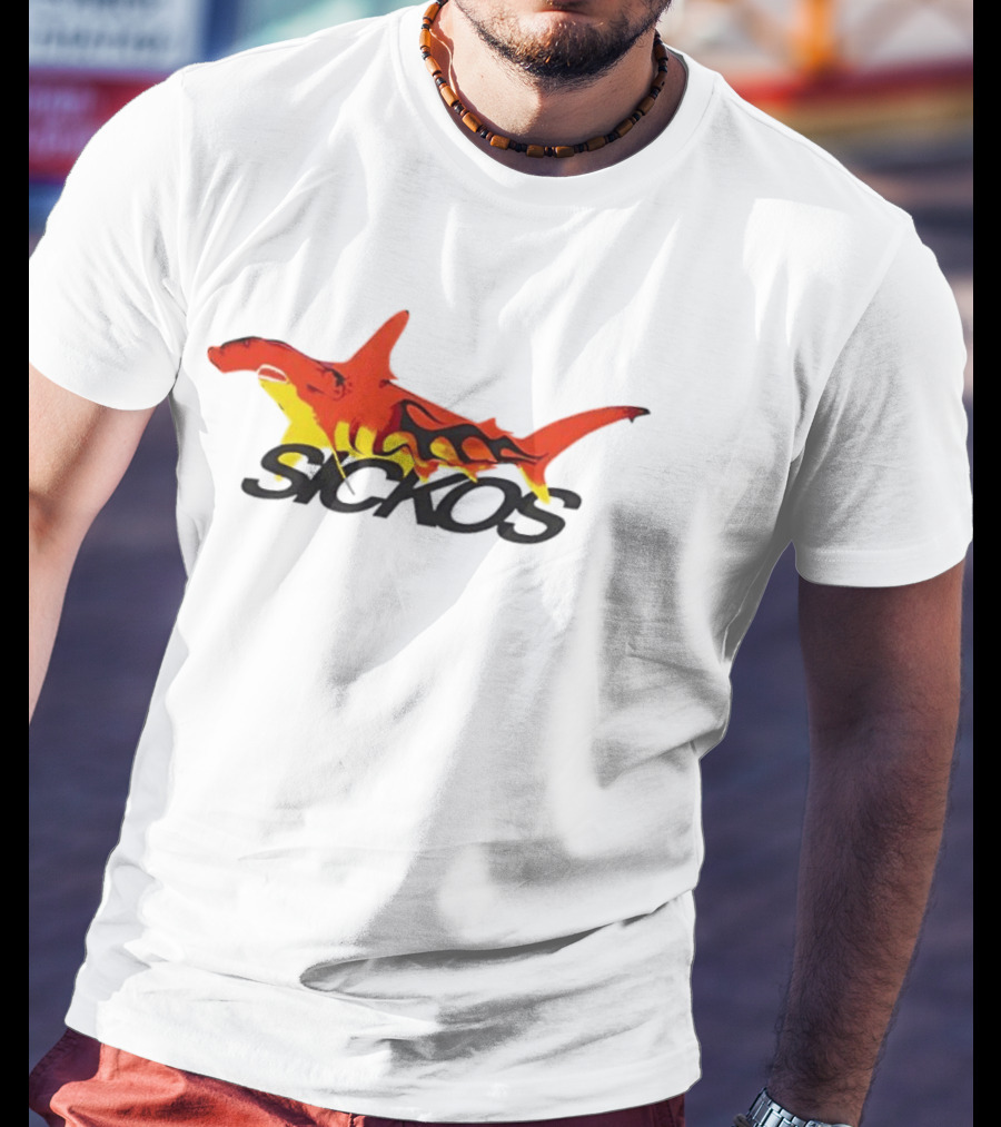 Sickos Hammerhead Shark Est 2021 Hood River OR Cotton Ocean Predator T-Shirt