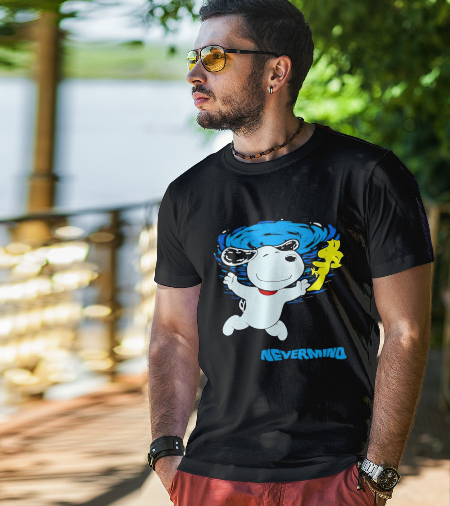 Snoopy Woodstock Nevermind Swimming Adventure T-Shirt