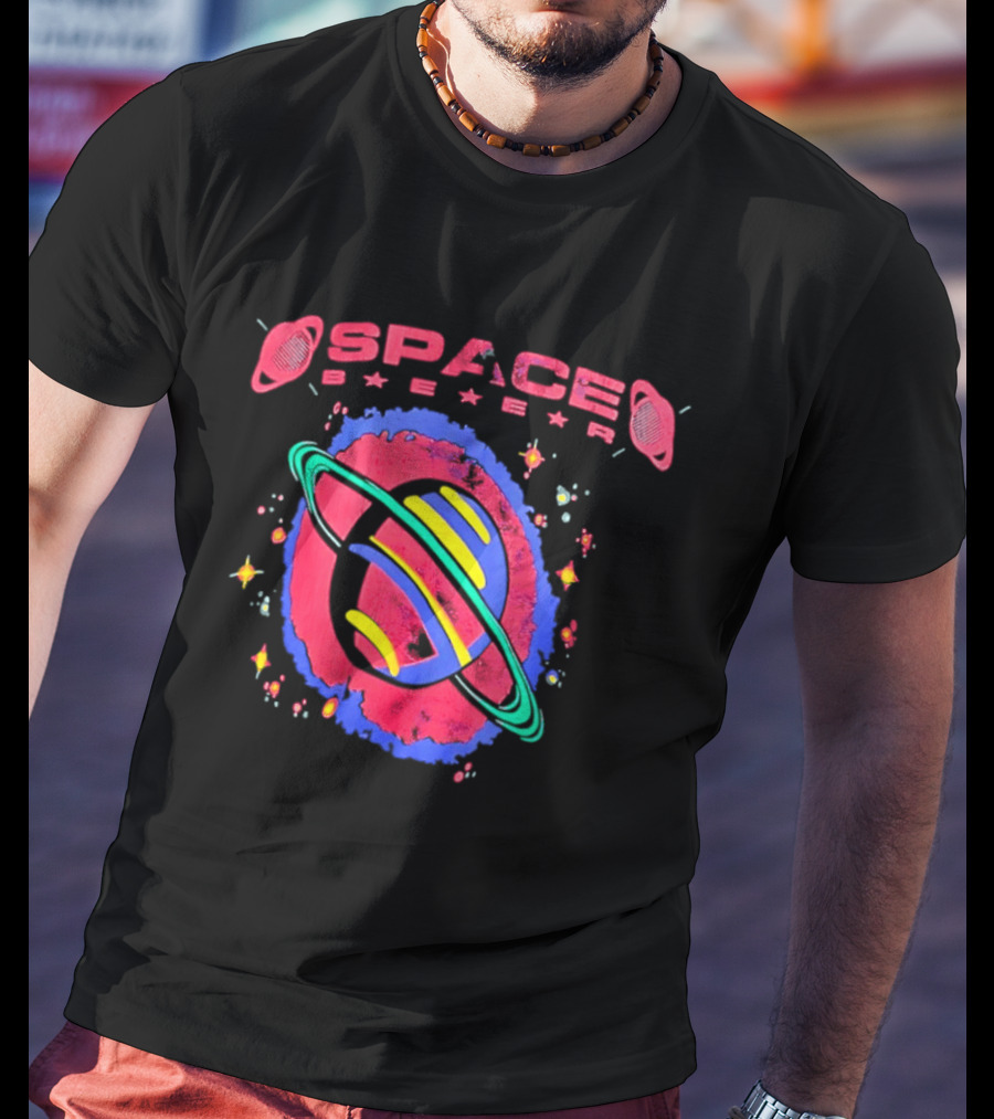 Space Baer Saturn Planet Cosmic Stars Aesthetic Universe 2026 T-Shirt