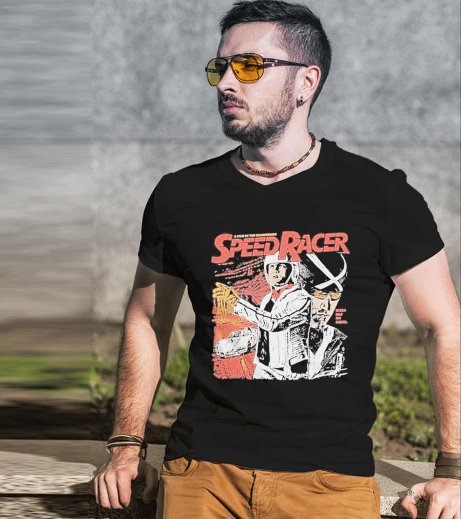 Speed Racer Movie Mach 5 Racer X Manga Style Wachowskis Film T-Shirt