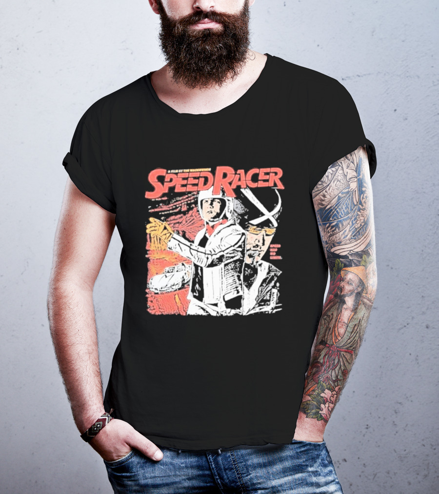 Speed Racer Movie Mach 5 Racer X Manga Style Wachowskis Film T-Shirt