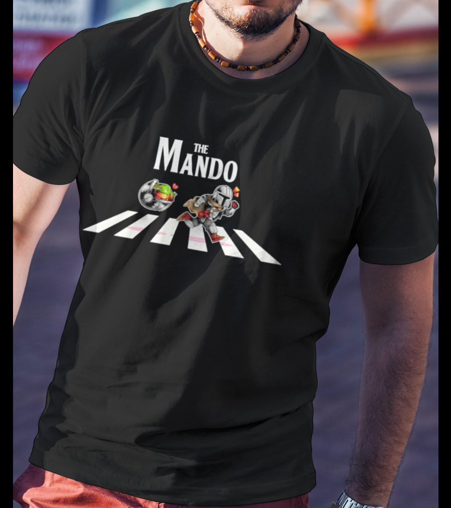 The Mando Grogu Star Wars Abbey Road T-Shirt