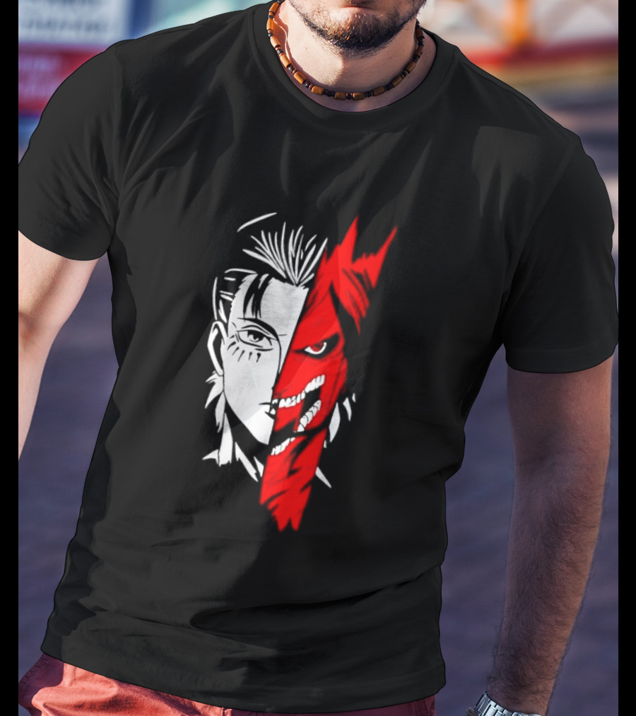 Eren Yeager Attack Titan Split Face The Rumbling 2026 Anime Manga T-Shirt