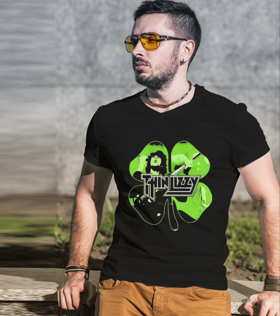 Thin Lizzy Irish Rock Band Green Clover St. Patrick's Day 2026 T-Shirt