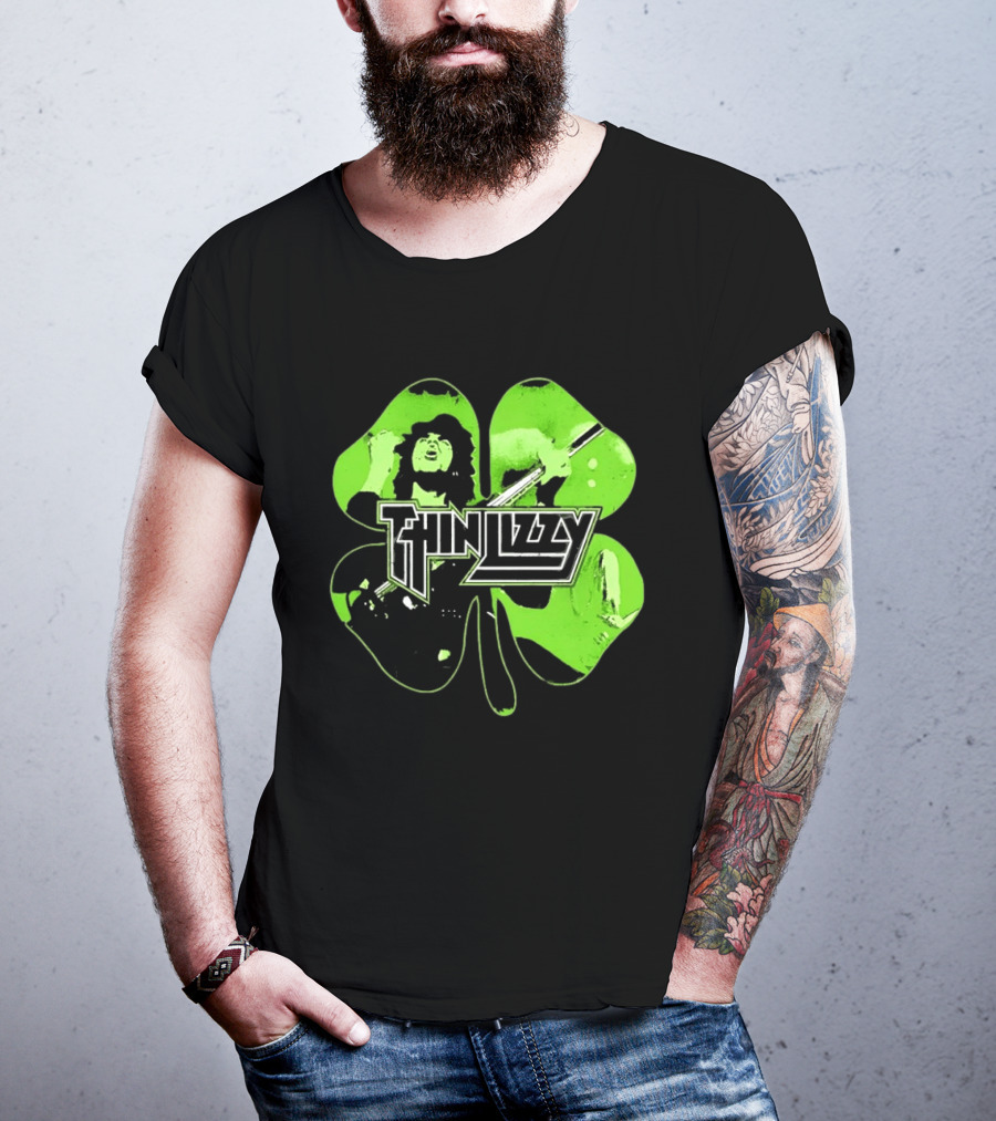 Thin Lizzy Irish Rock Band Green Clover St. Patrick's Day 2026 T-Shirt