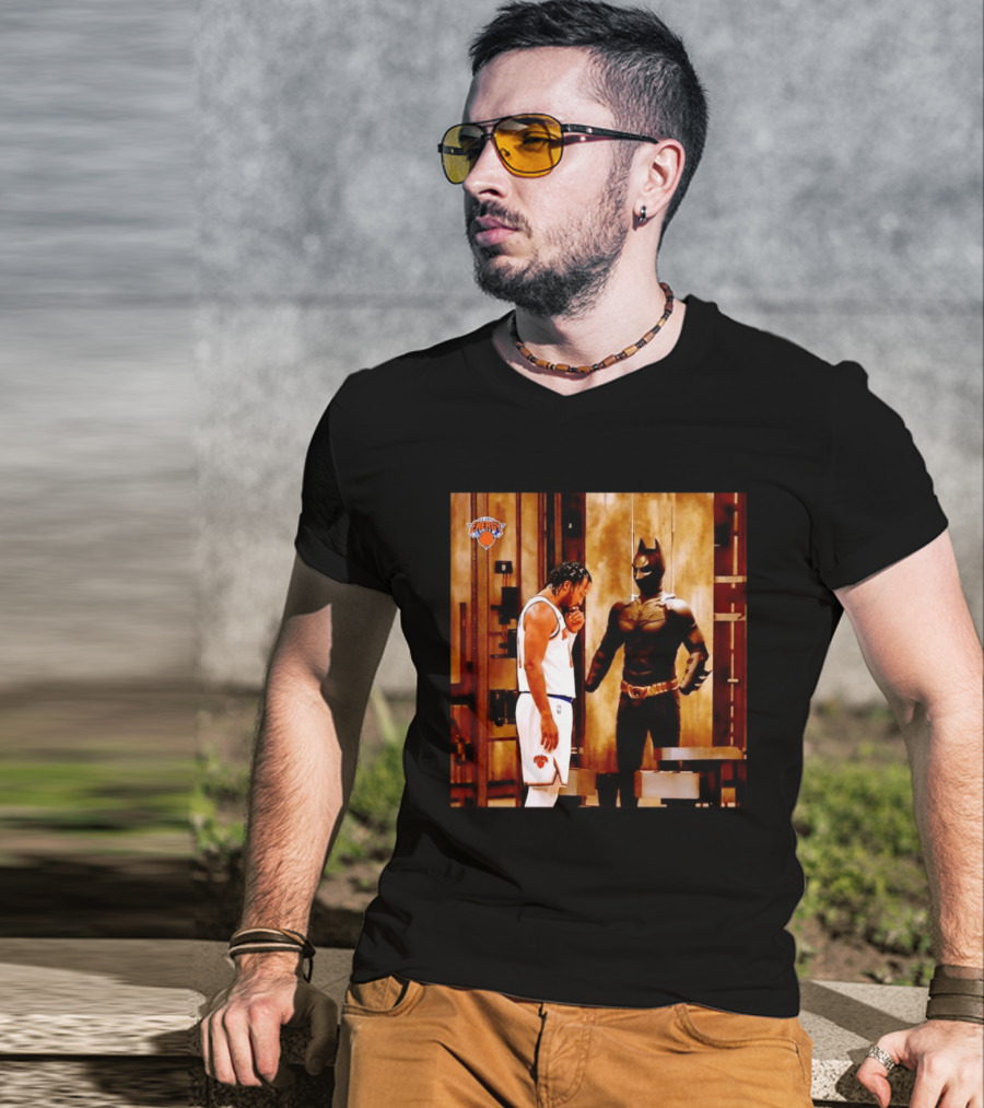 New York Knicks Jaylen Brunson Meets Batman Gotham T-Shirt