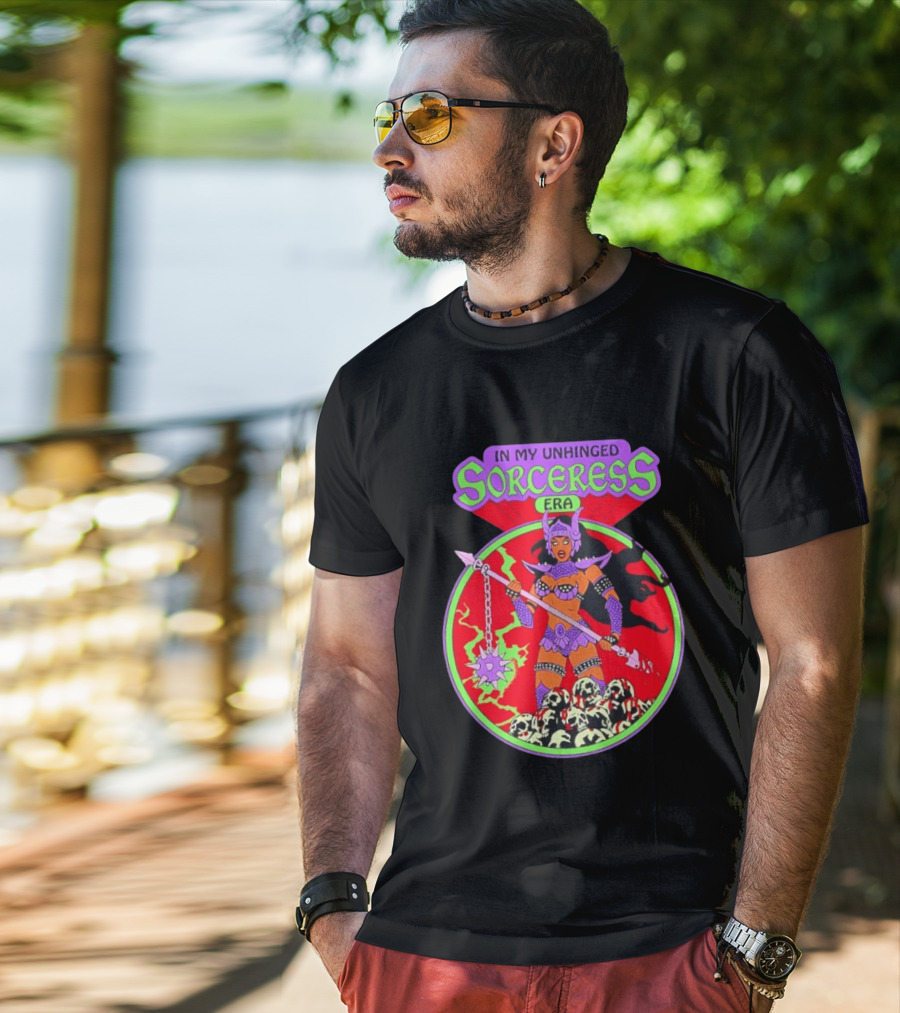 In My Unhinged Sorceress Era Warrior Witch Skulls T-Shirt