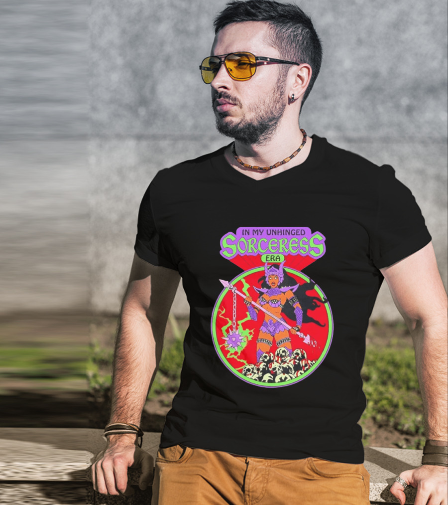 In My Unhinged Sorceress Era Warrior Witch Skulls T-Shirt