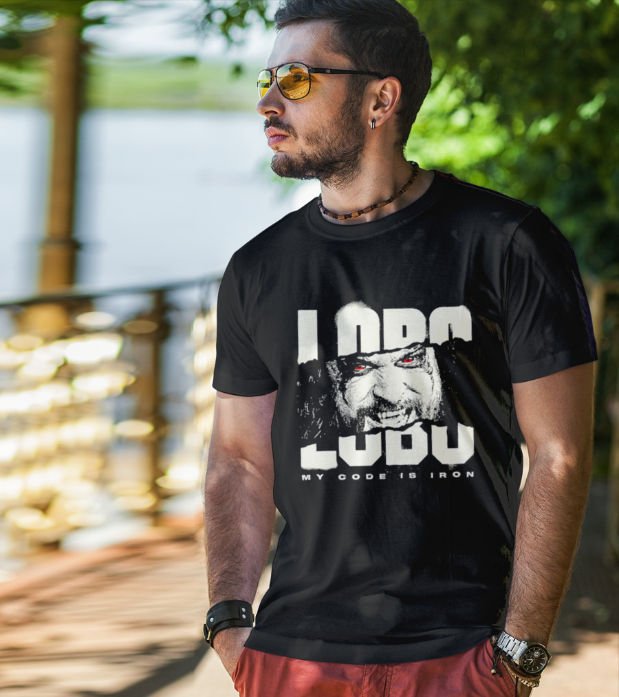Lobo Ludu My Code Is Iron WWE Pro Wrestling Monster Red Eyes Fangs Wrestlemania 2026 T-Shirt