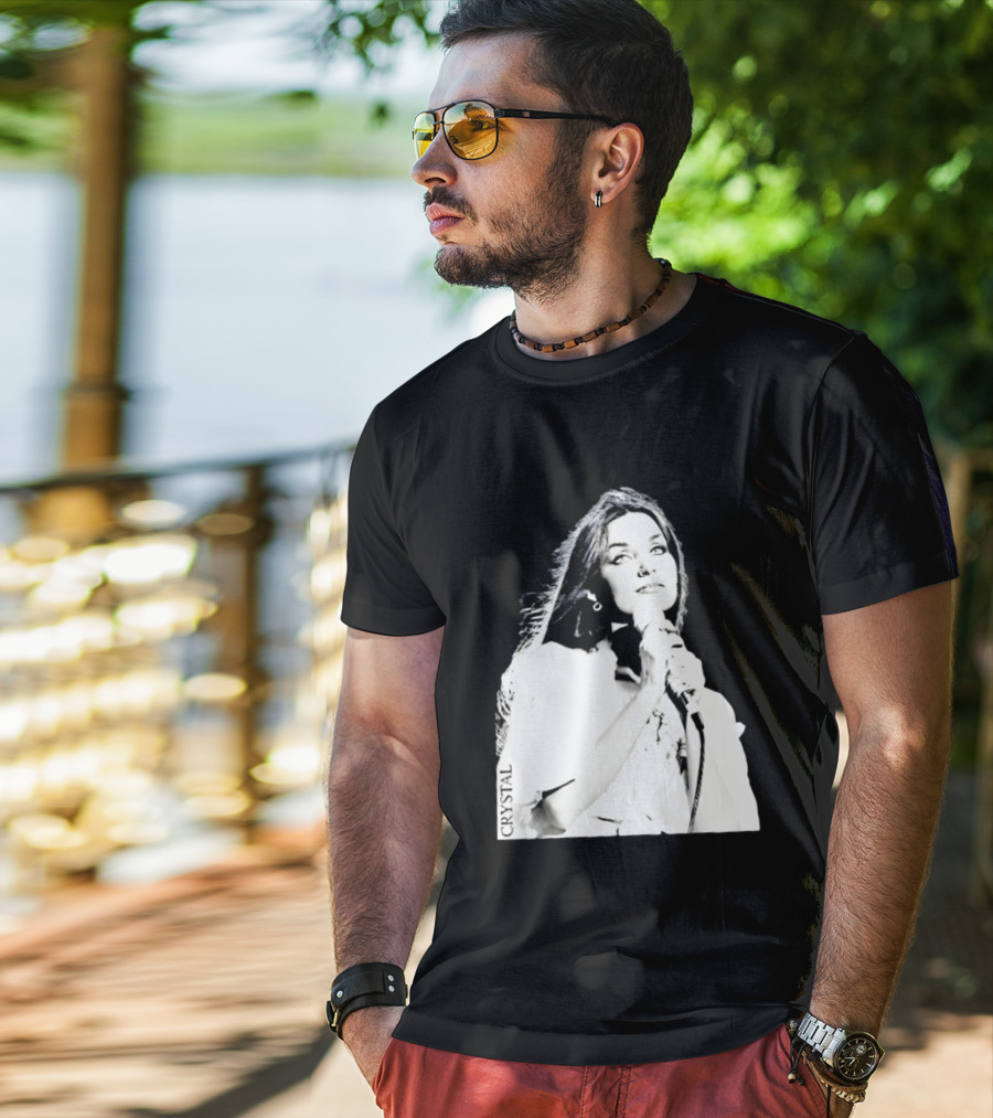 Mick Foley AEW Crystal Gayle Microphone Iconic Singer T-Shirt