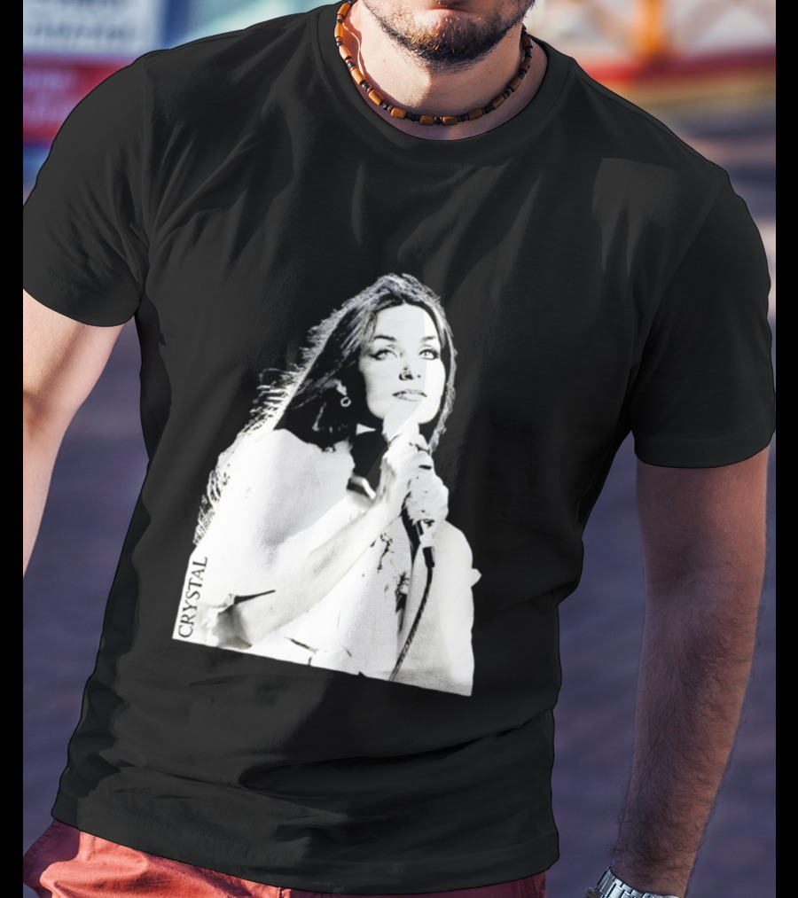 Mick Foley AEW Crystal Gayle Microphone Iconic Singer T-Shirt