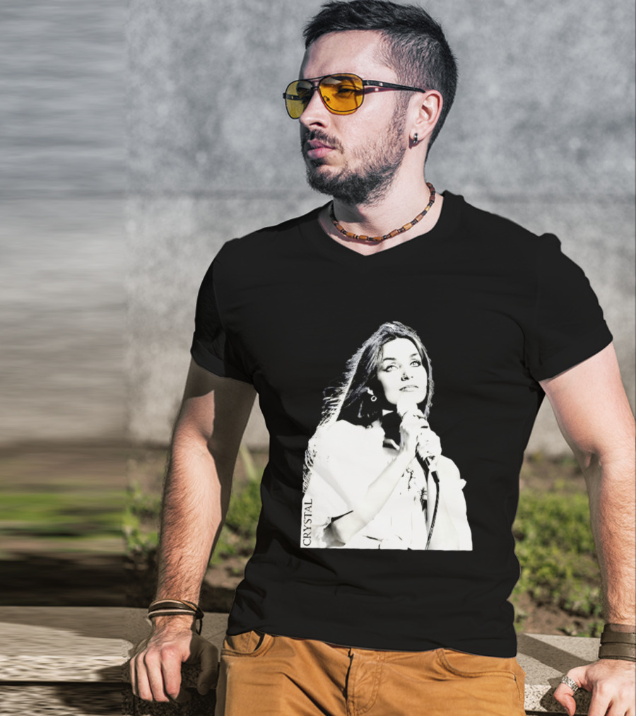 Mick Foley AEW Crystal Gayle Microphone Iconic Singer T-Shirt