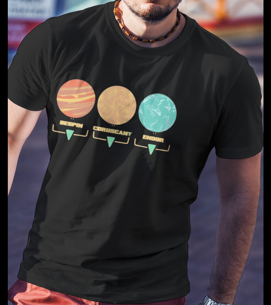 Bespin Coruscant Endor Star Wars Planet T-Shirt