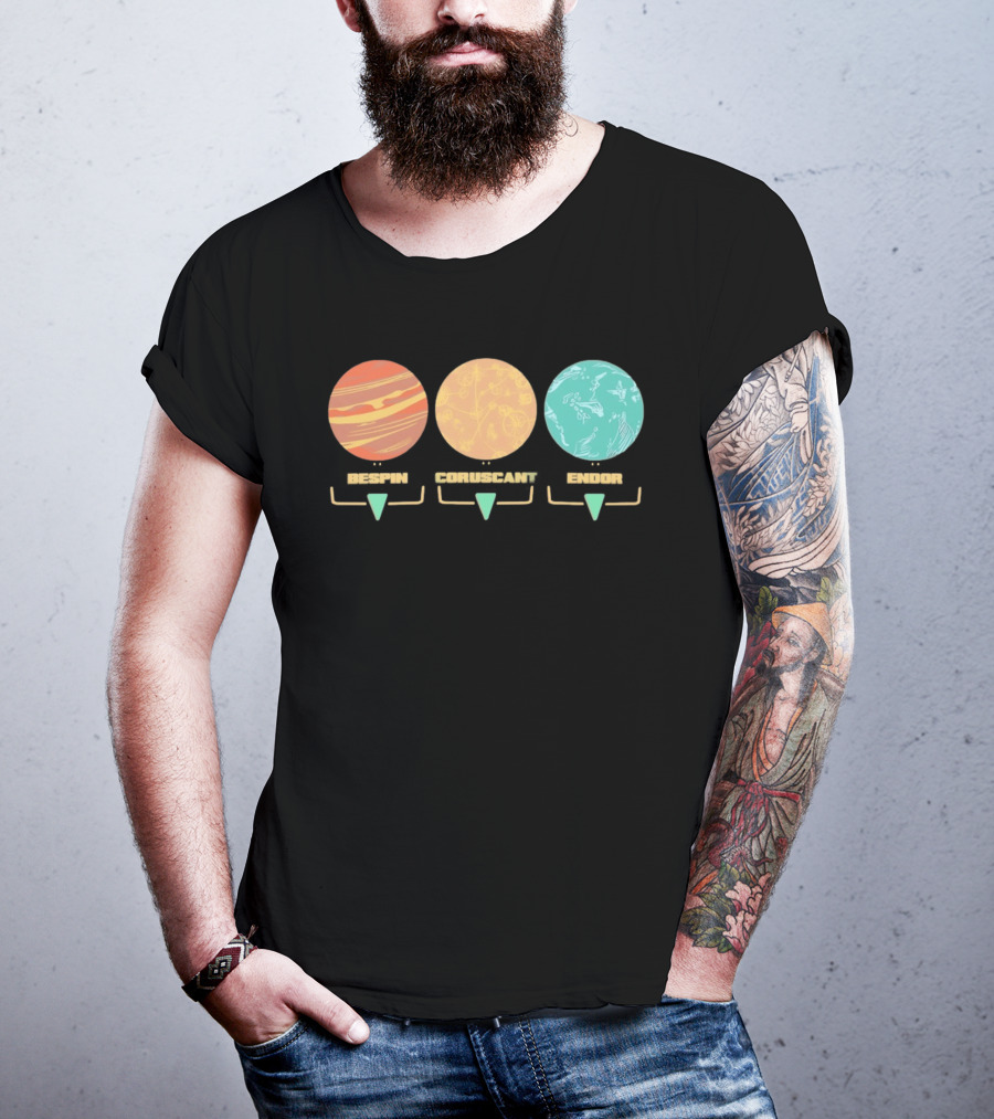 Bespin Coruscant Endor Star Wars Planet T-Shirt