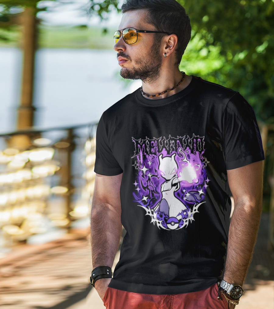 Gothic Mewtwo Psychic Legendary Pokemon T-Shirt