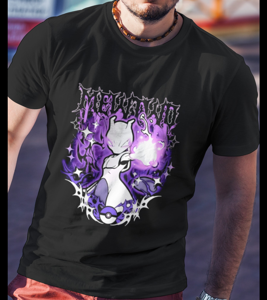 Gothic Mewtwo Psychic Legendary Pokemon T-Shirt