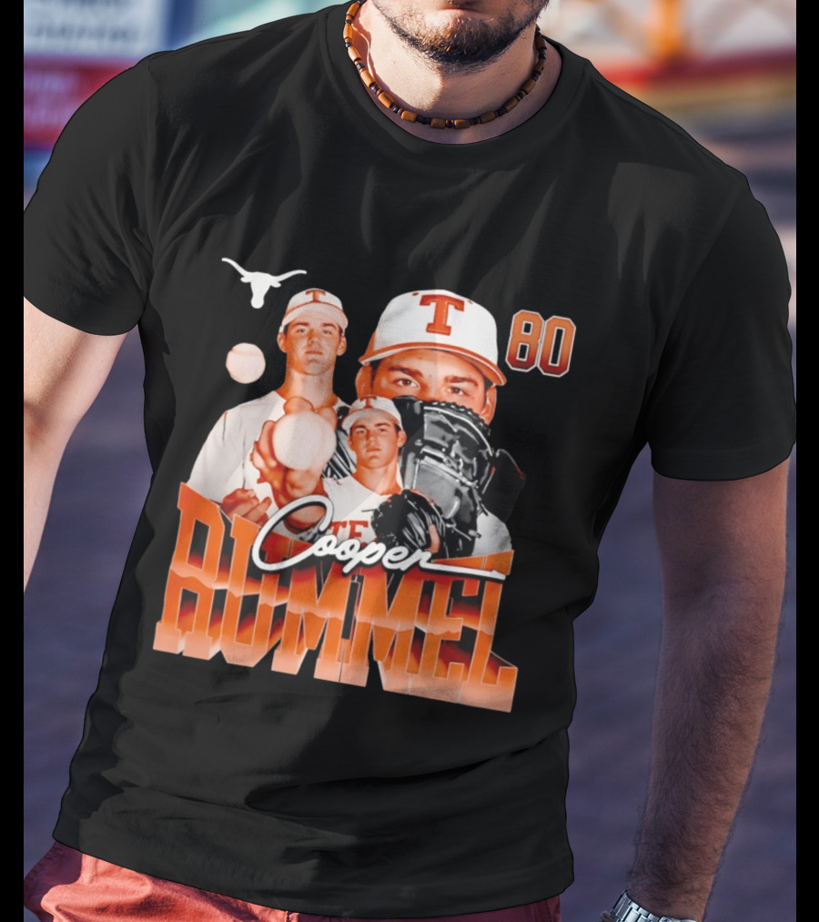 Texas Longhorns Cooper Rummel Baseball Collage 80 T-Shirt